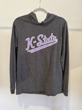 Charlie Hustle K-State Wildcats Hoodie Men's M Gray